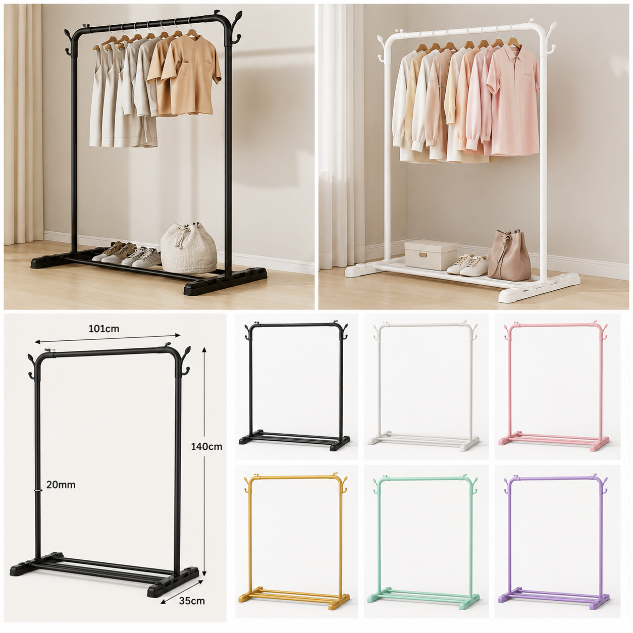 High Quality Single Pole Clothes Hanger Rack Heavy Duty