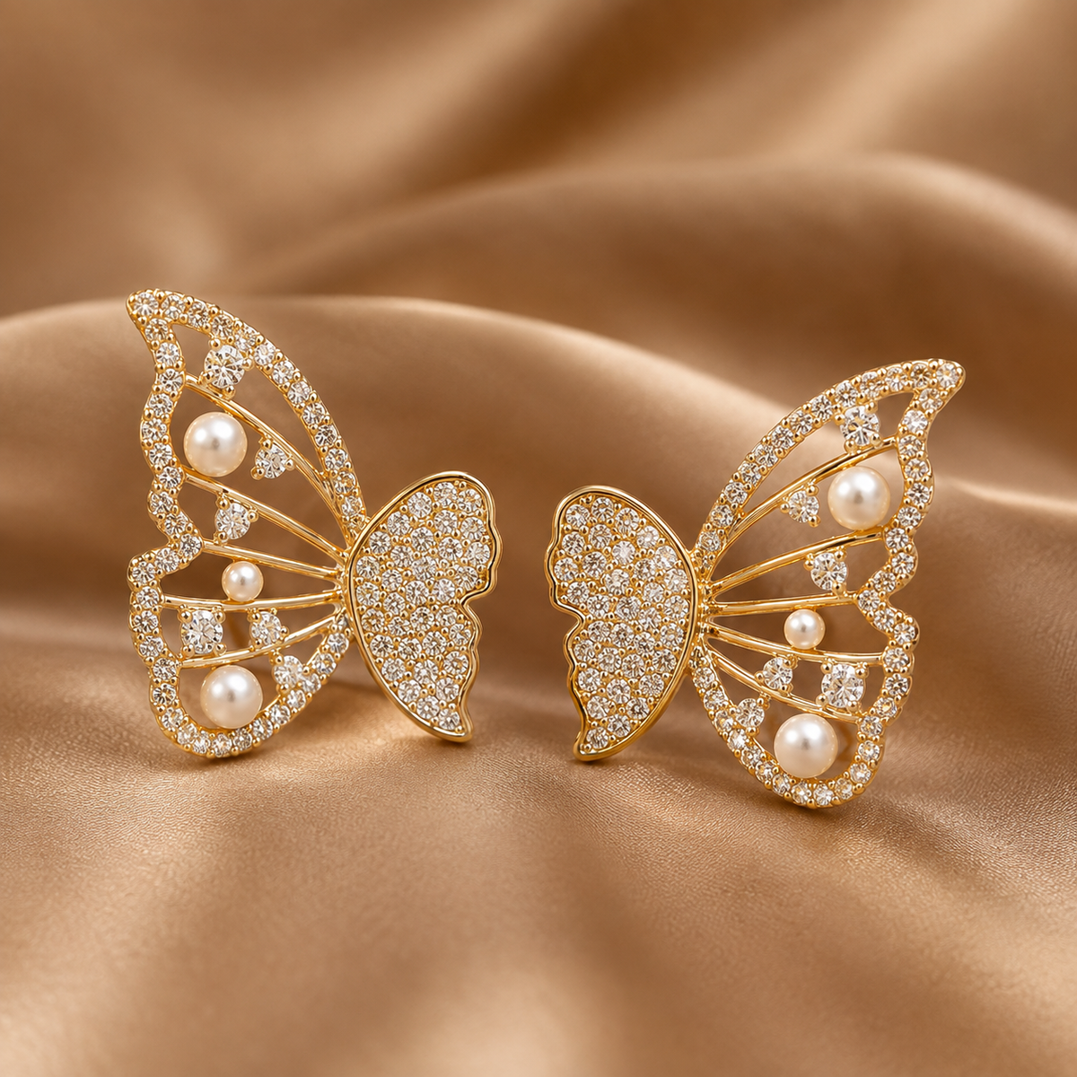 Beautiful Stone Butterfly Studs