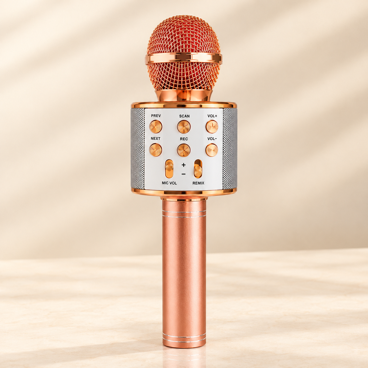 WS-858 Rechargeable Karaoke Bluetooth Speaker with Microphone