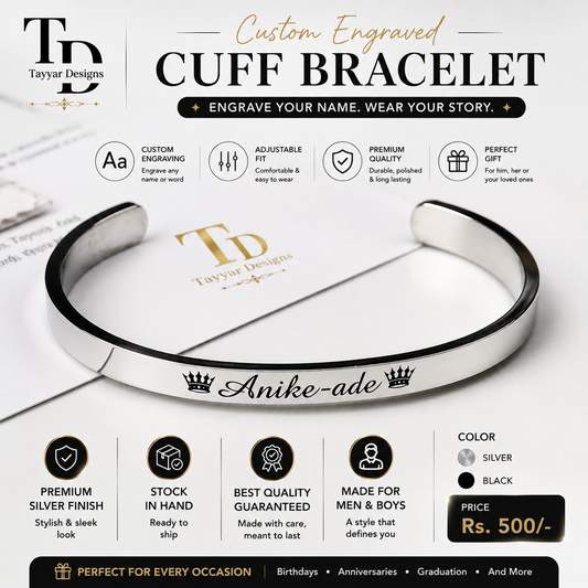 Custom Engraved Cuff Bracelet