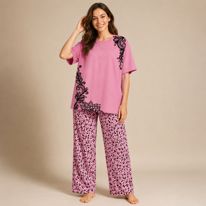 Printed Heart Night Suit
