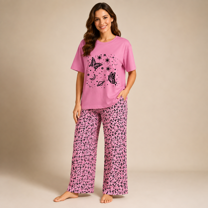 Printed Heart Night Suit