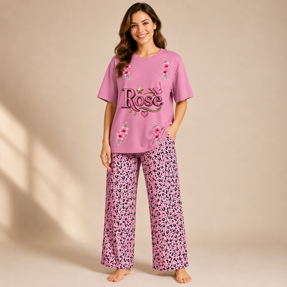 Printed Heart Night Suit