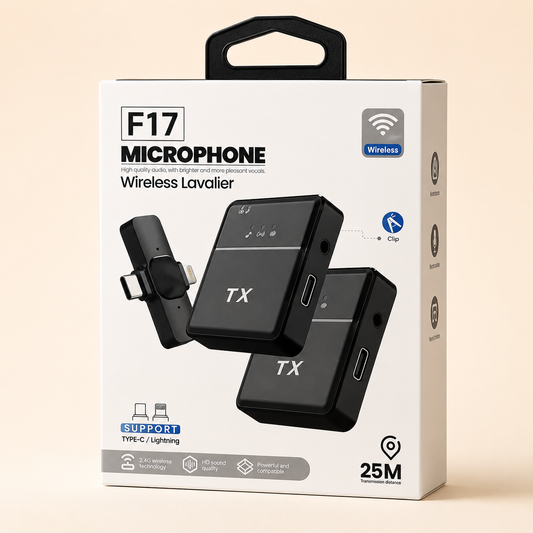 F17 Professional Dual Wireless Lavalier Microphone System