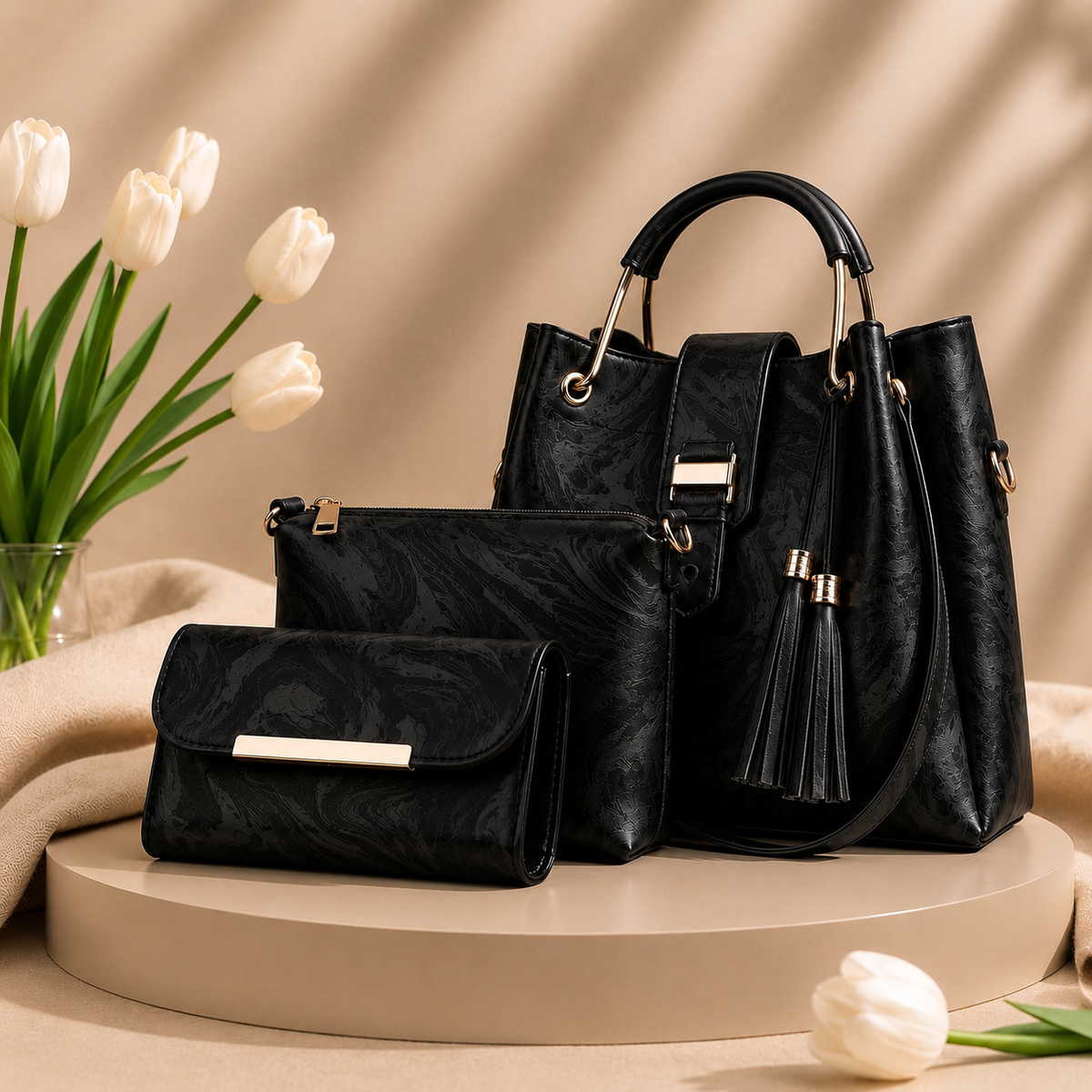 Premium Quality 3 Pcs Shoulder Bag Set