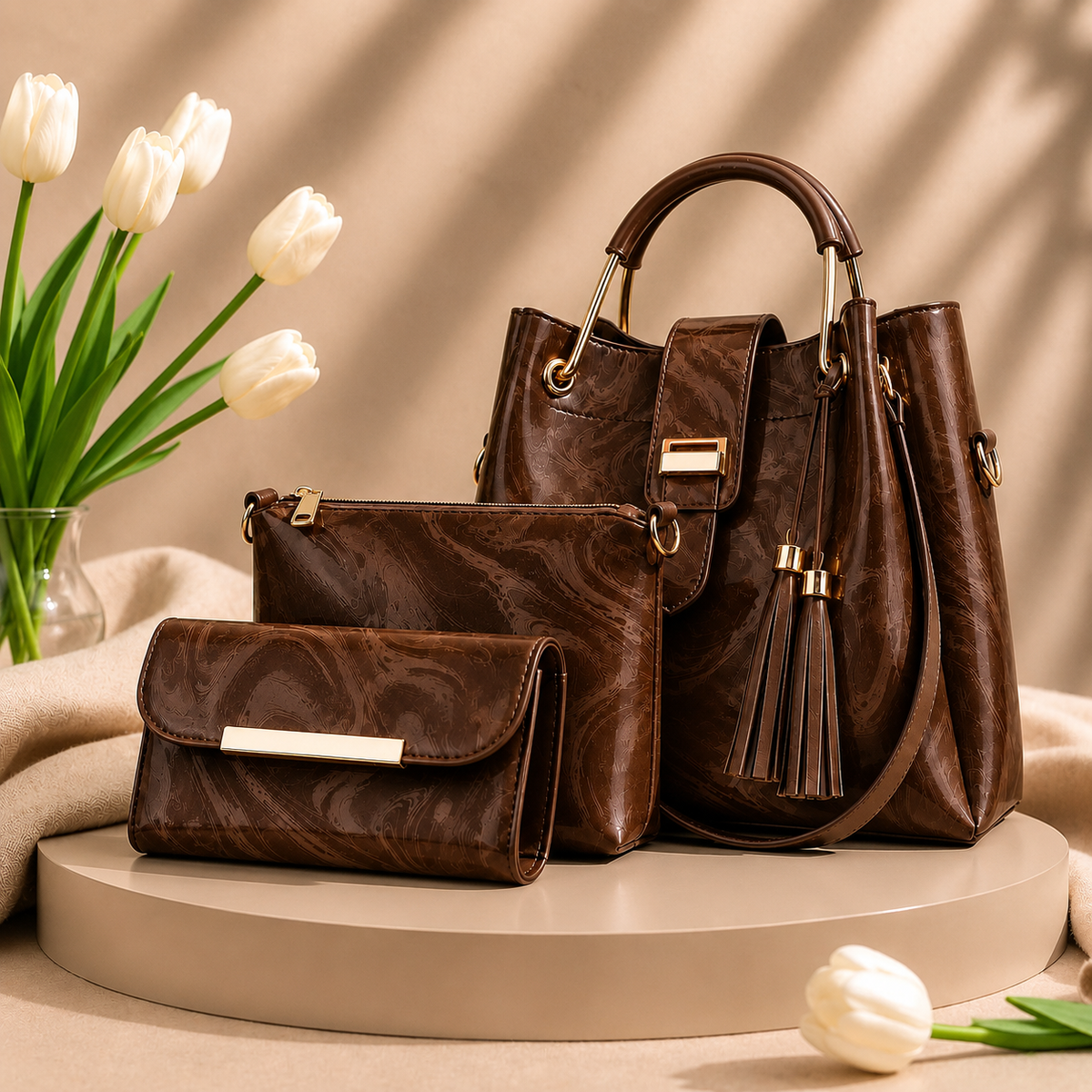 Premium Quality 3 Pcs Shoulder Bag Set