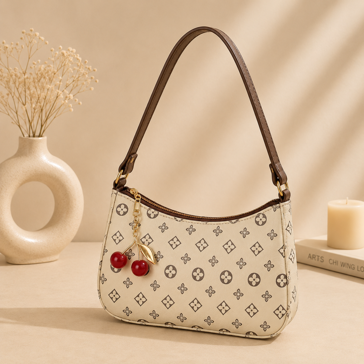 Printed Trendy Cherry Handbag