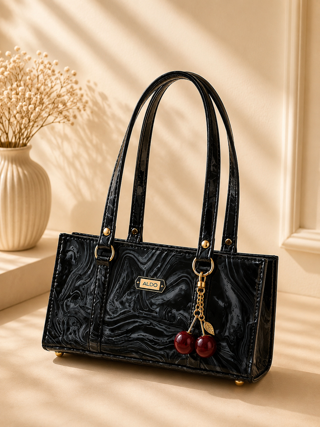 Premium Marble Style Rectangular Handbag