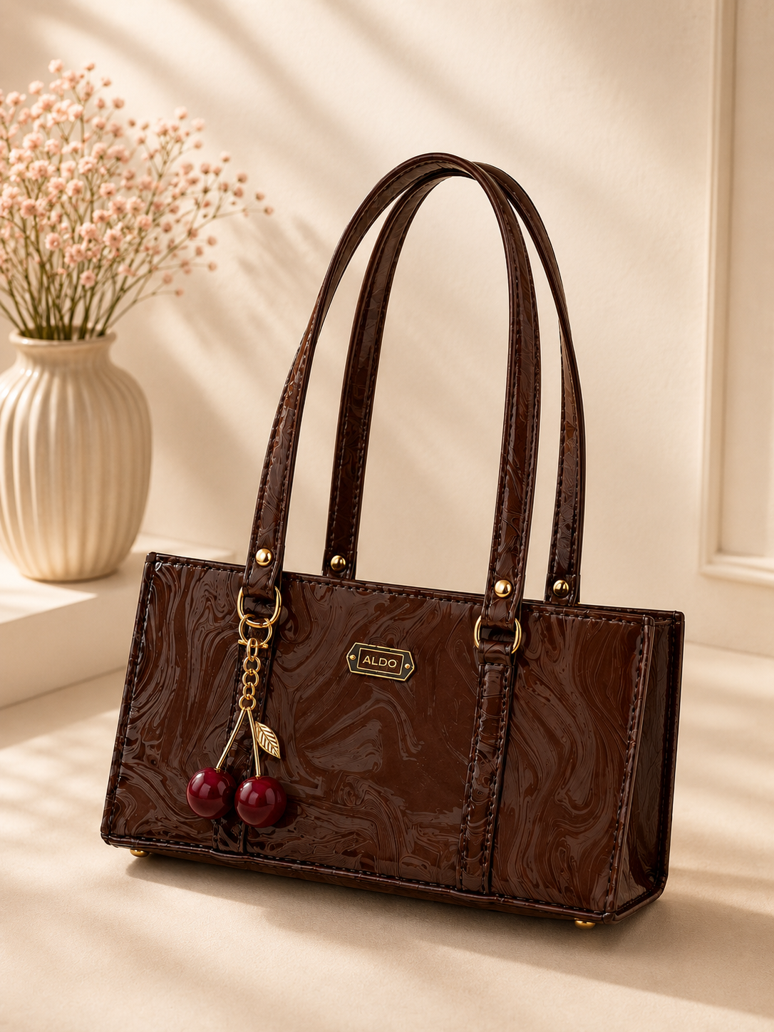 Premium Marble Style Rectangular Handbag