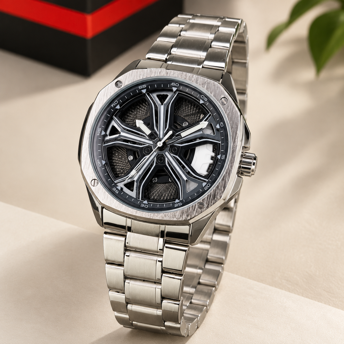 KEGIO Wheel Rotation Men's Watch