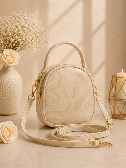Travel & Hand Carry Marble Design Handbag