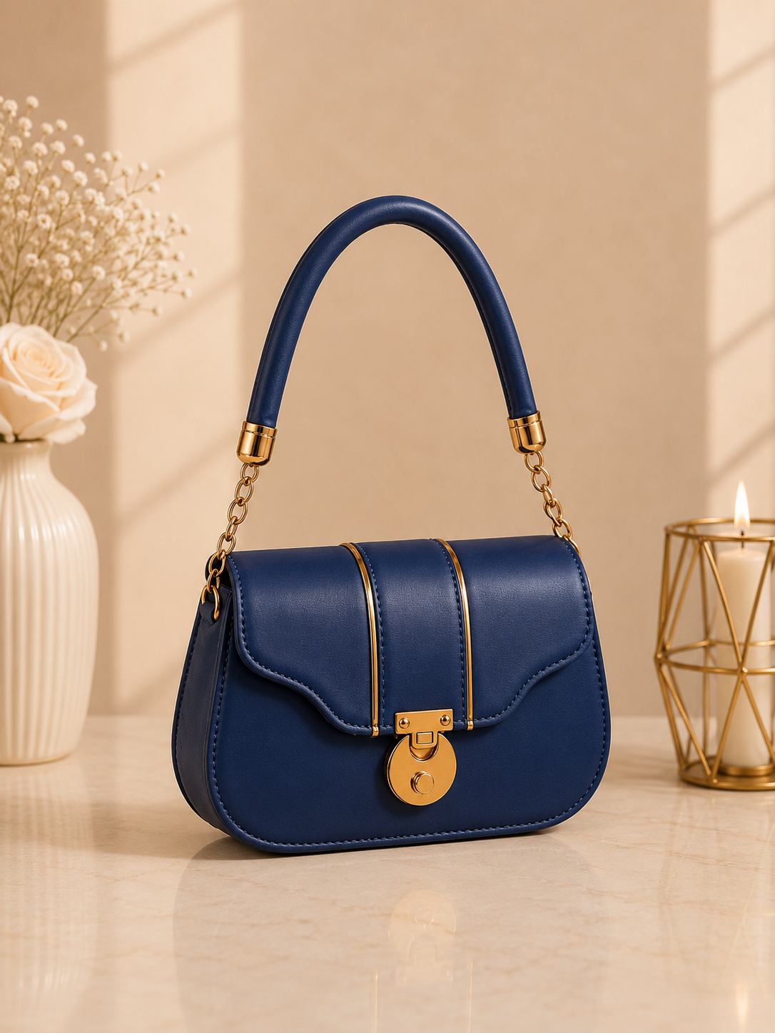 Premium Quality Crossbody Bag With Half Chain Strap