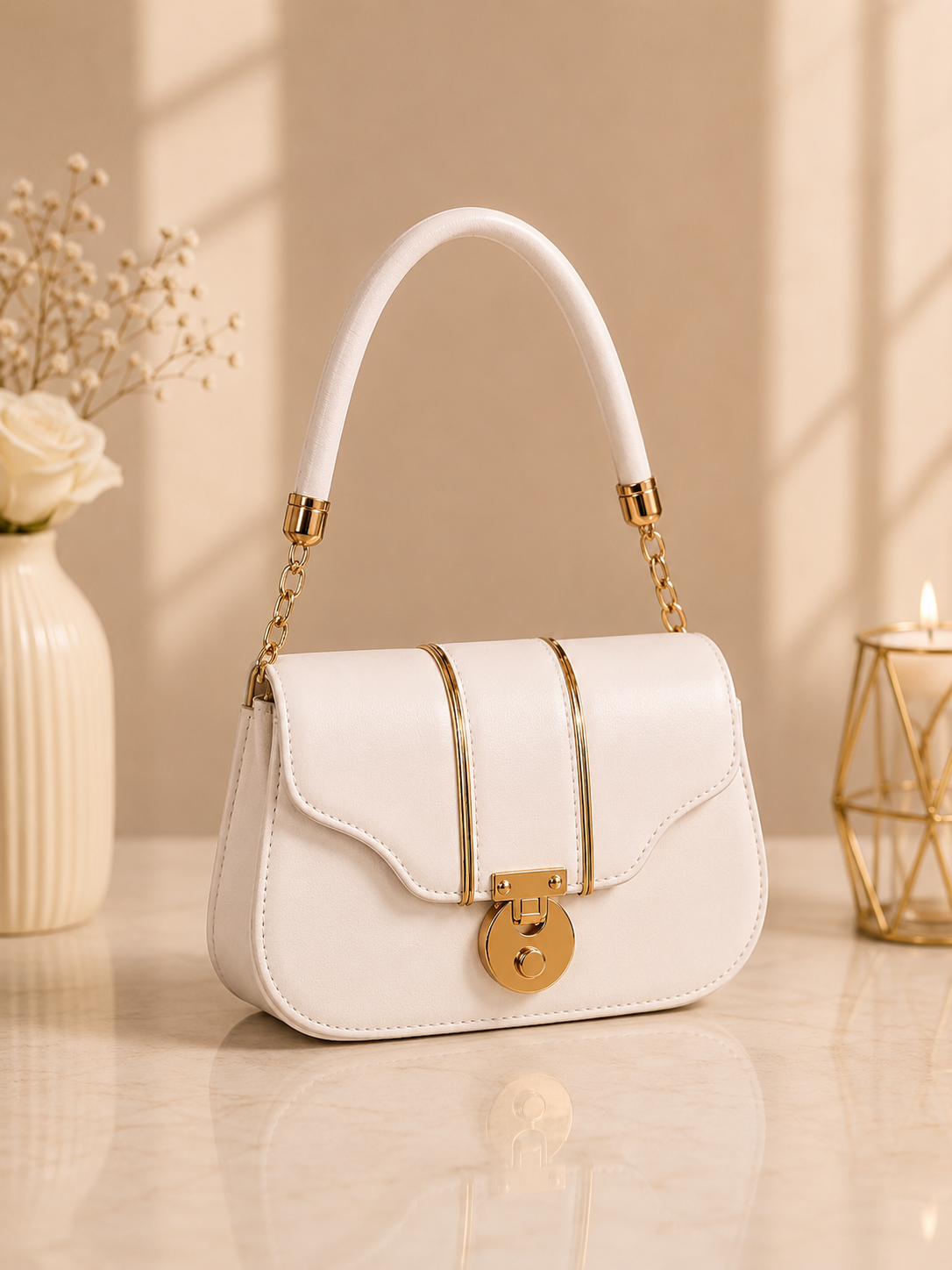 Premium Quality Crossbody Bag With Half Chain Strap