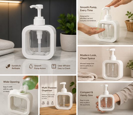 300ML Square Shape Liquid Soap Dispenser
