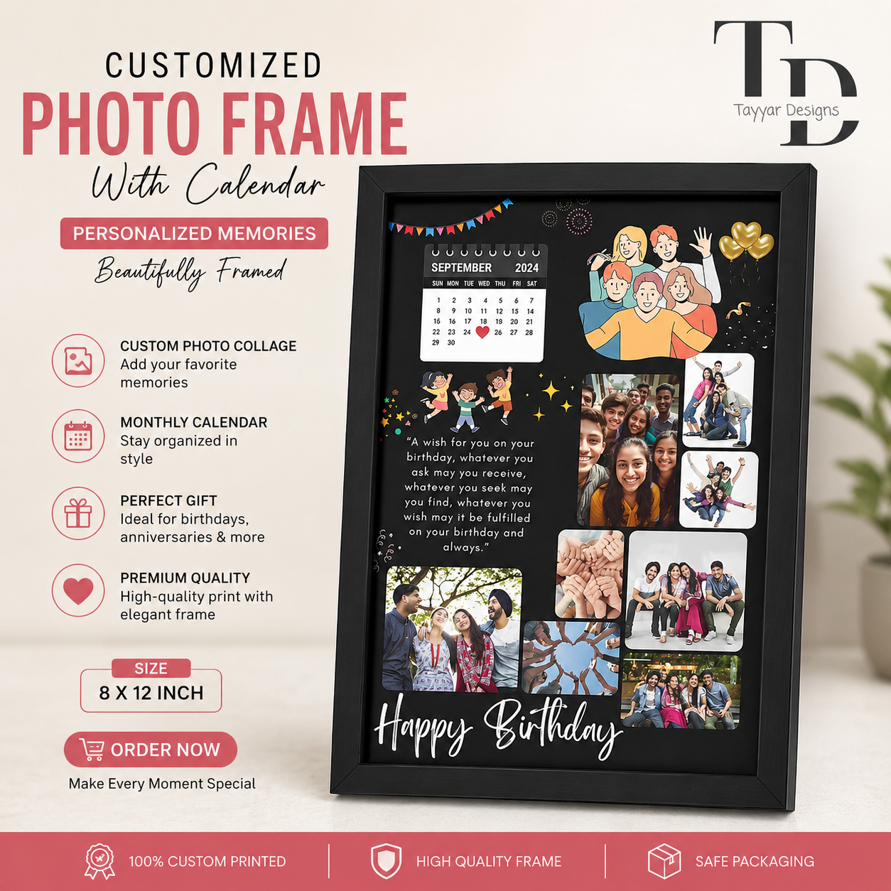 Customized Photo Frame with Calendar