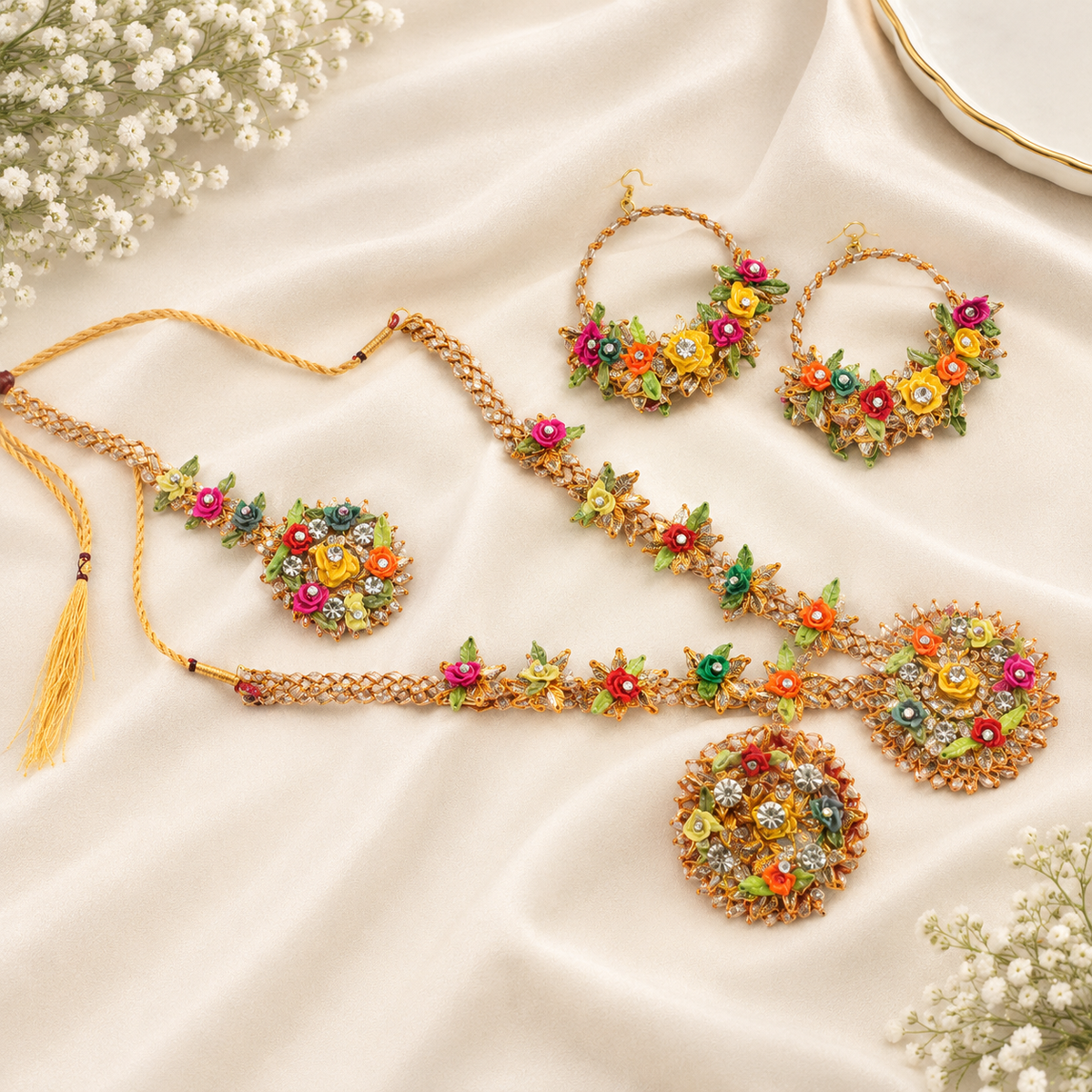 Mehndi Attire – Beautiful Gota Har Set
