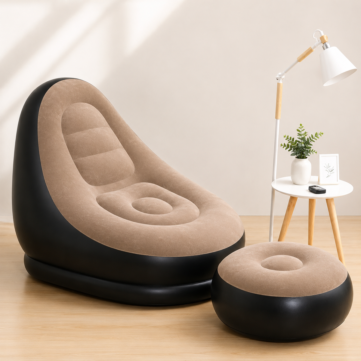 Inflatable Sofa Couch with Foot Rest