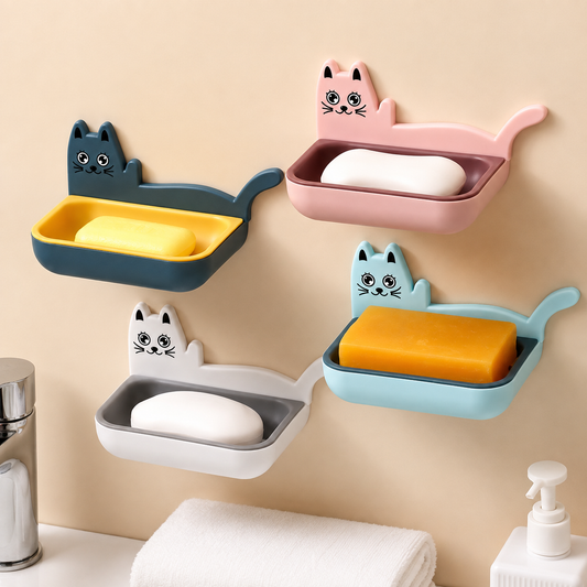 Wall Mounted Cat Soap Holder