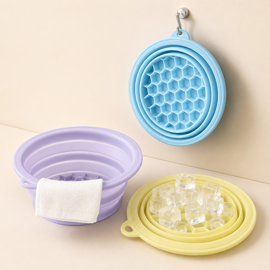 Silicone Foldable Ice Bath Basin with Built-In Ice Tray