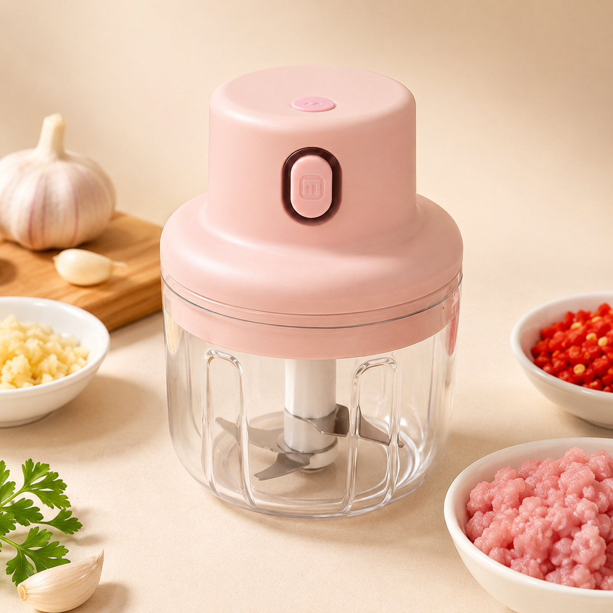 Portable USB Rechargeable Electric Food Chopper