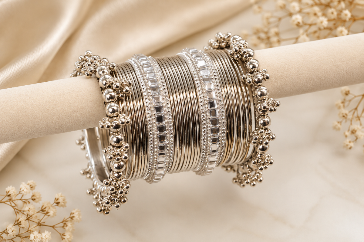 Elegant Ghungroo Bangles Set