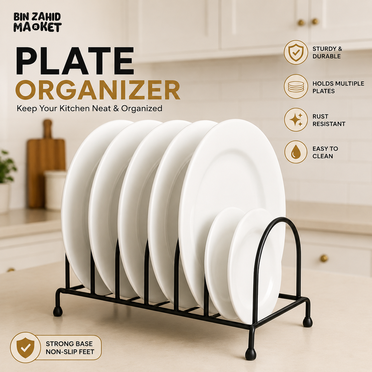 Metal Plate Stand Rack