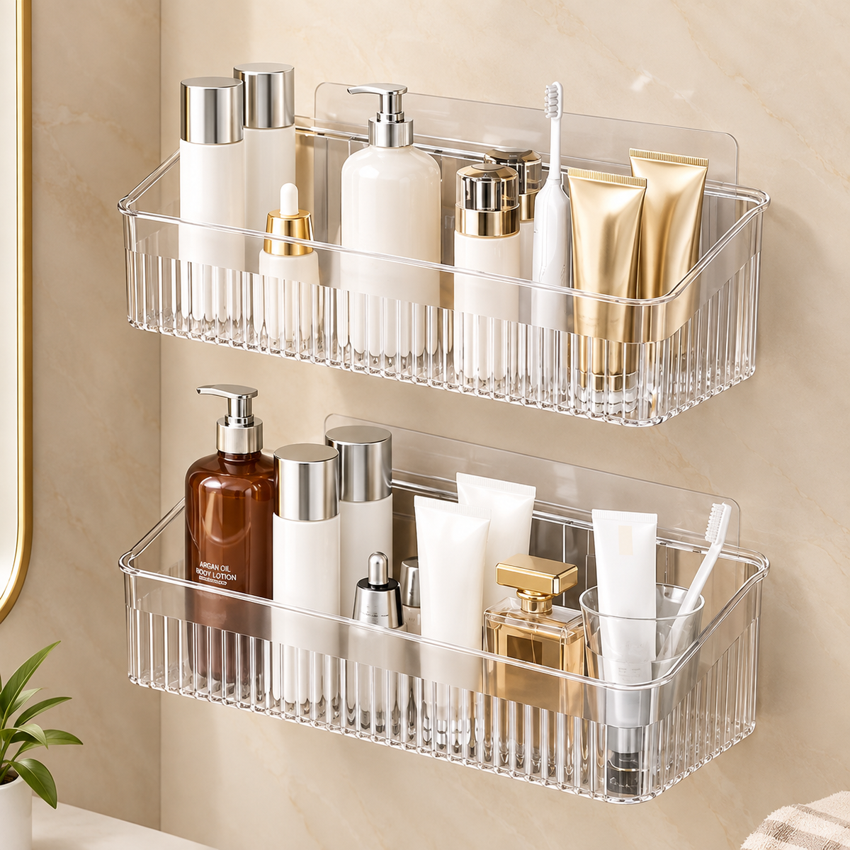Wall Mounted Acrylic Shelf Organiser – Premium Quality