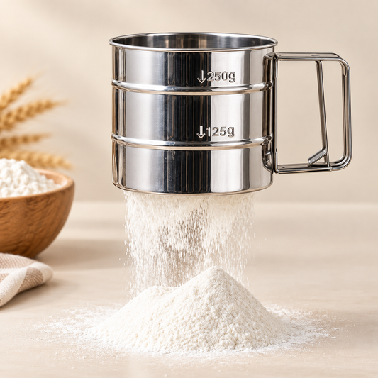 Stainless Steel Hand-Held Flour Sifter Cup