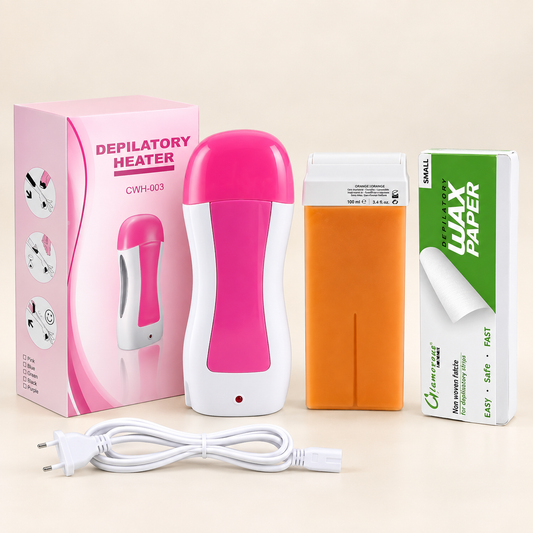Professional 3-in-1 Depilatory Wax Roll-On Heater with Epilator Machine