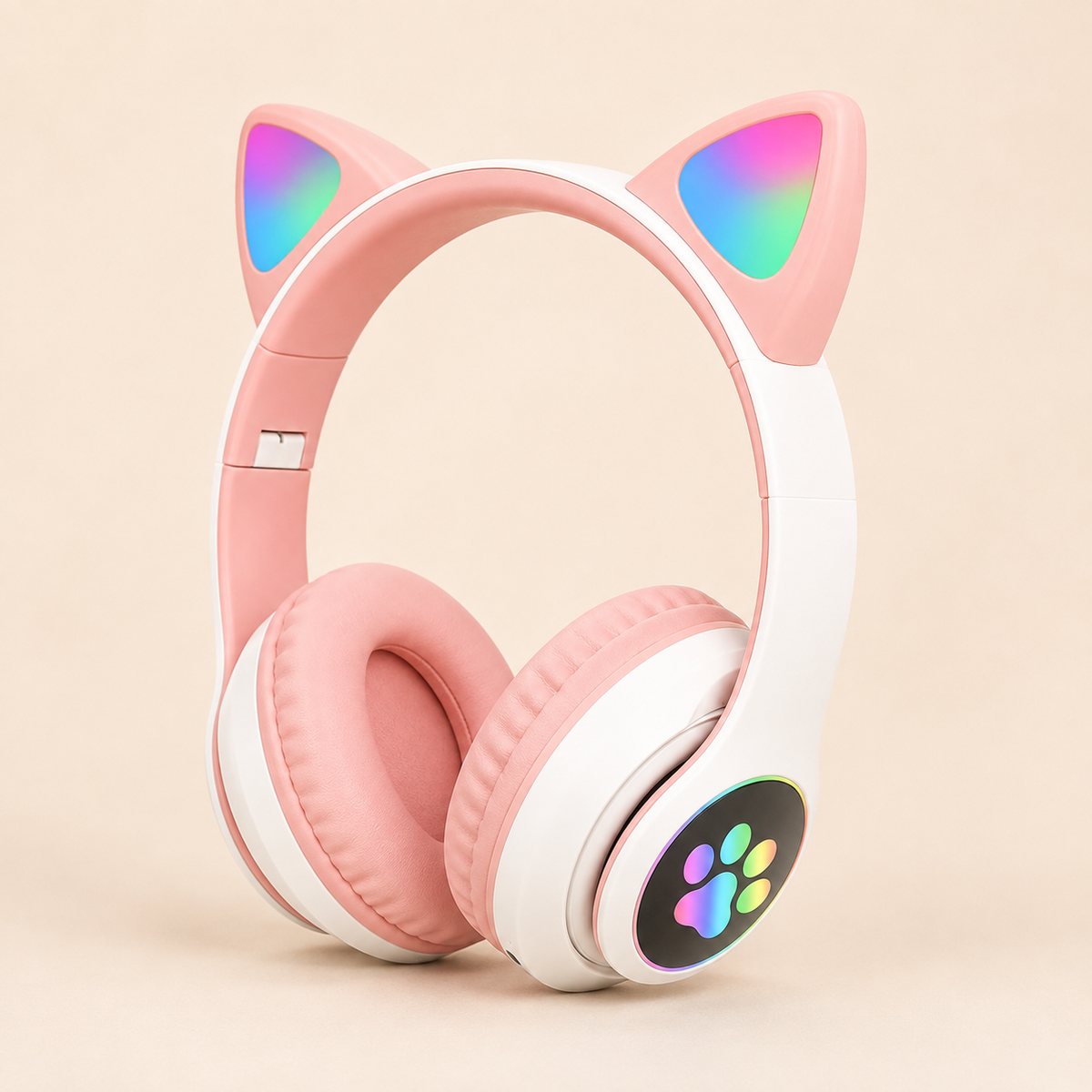 LED Cat Ears Foldable Headphones – Big Size