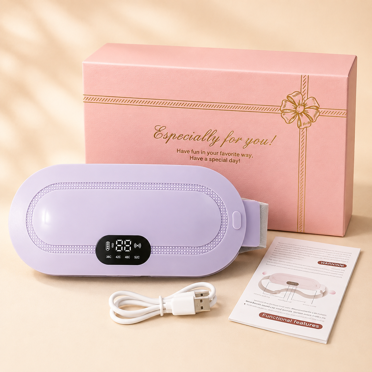 Electric Heating & Massage Belt for Menstrual Comfort