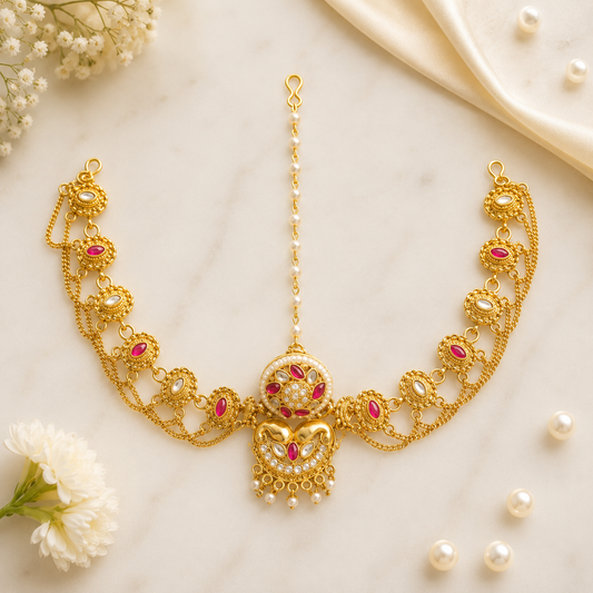 New Indian Style Golden Matha Patti