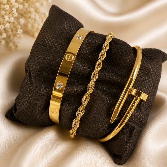 3-Piece Elegant Hand Cuff Set