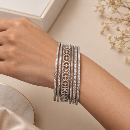 New Fancy Metal Bangle Set