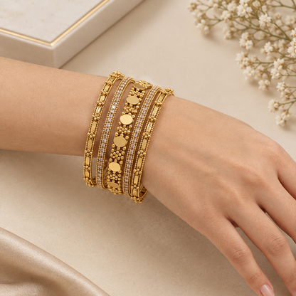 New Fancy Metal Bangle Set