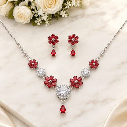 New Fancy Gold Plated Zircon Set