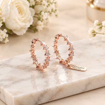 New Fancy Gold Plated Zircon Earrings