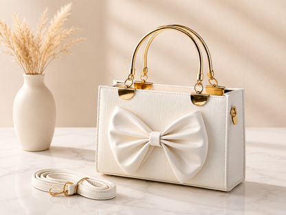 Bow Style Croc Crossbody Bag