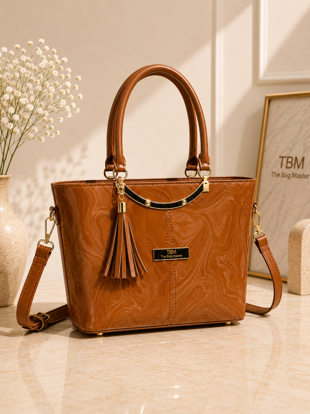 High Quality TBM Bag with Leather Tassel