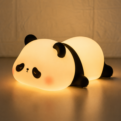 Cute Panda Silicone Night Light Soft Warm LED Lamp