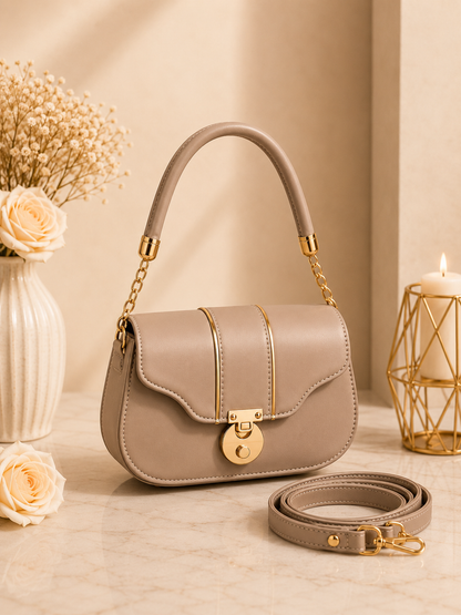 Premium Quality Crossbody Bag With Half Chain Strap