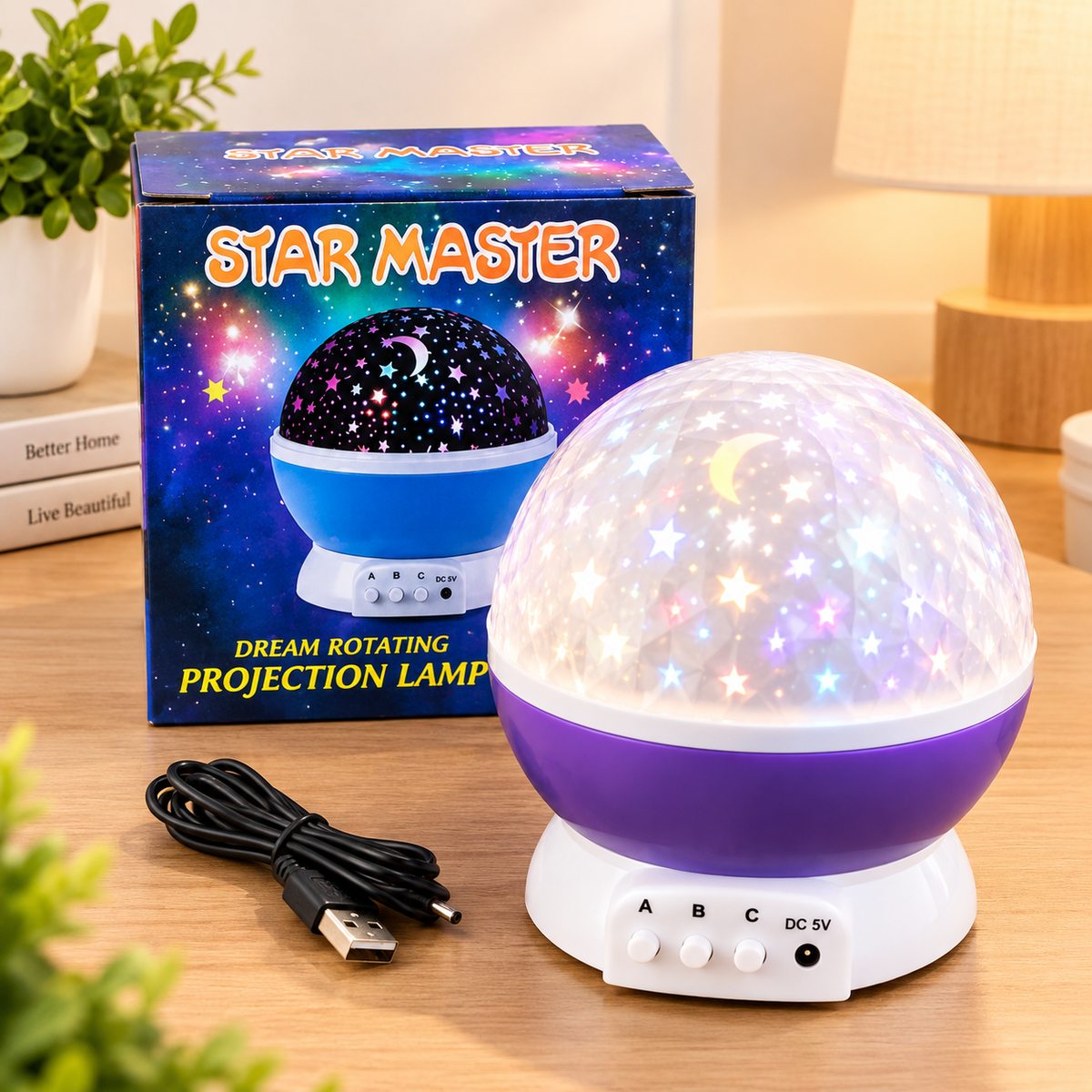 Star Master Projector Night Light Lamp – 360° Rotation