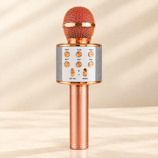 WS-858 Rechargeable Karaoke Bluetooth Speaker with Microphone