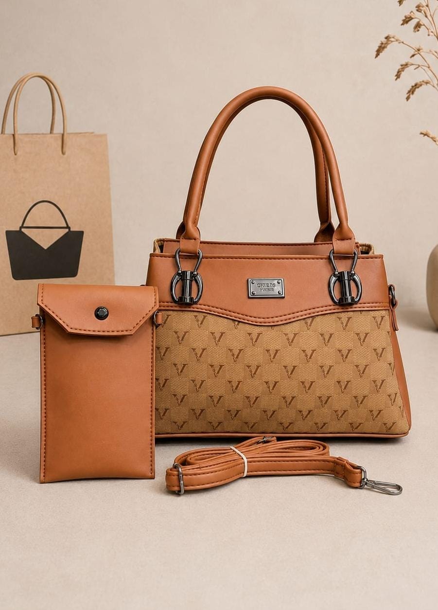 2-Piece Handbags Set with Mobile Pouch
