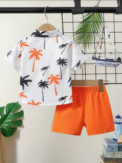 Kids Printed Shirt & Shorts Set