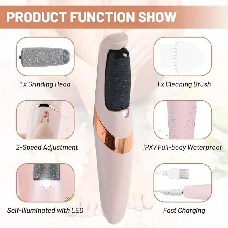 Rechargeable Heel Crack Pedi Machine Electric Foot Care Tool