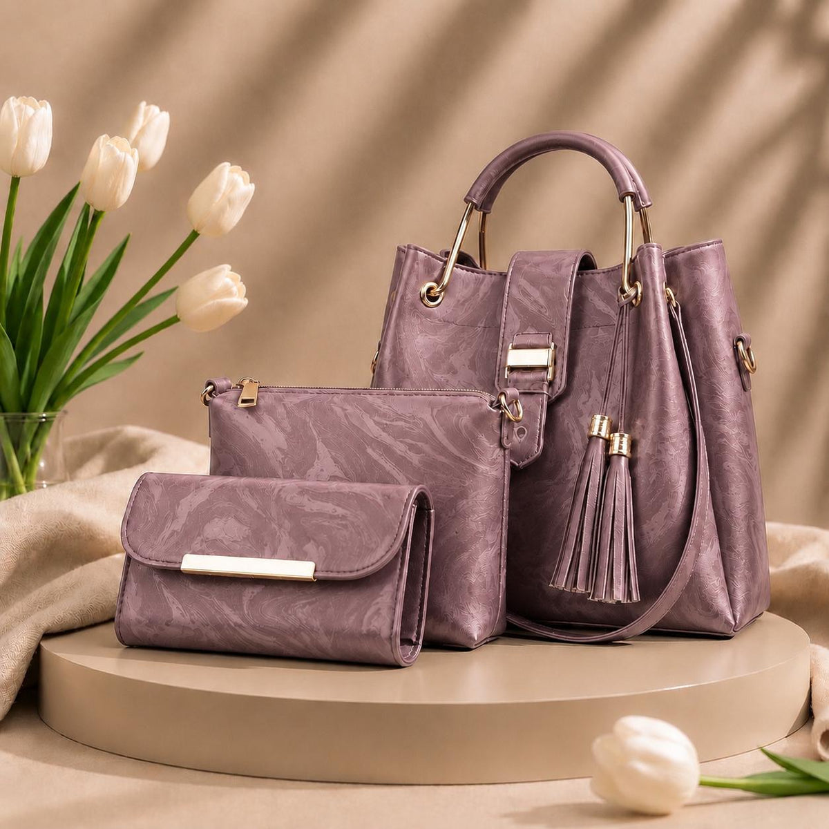 Premium Quality 3 Pcs Shoulder Bag Set