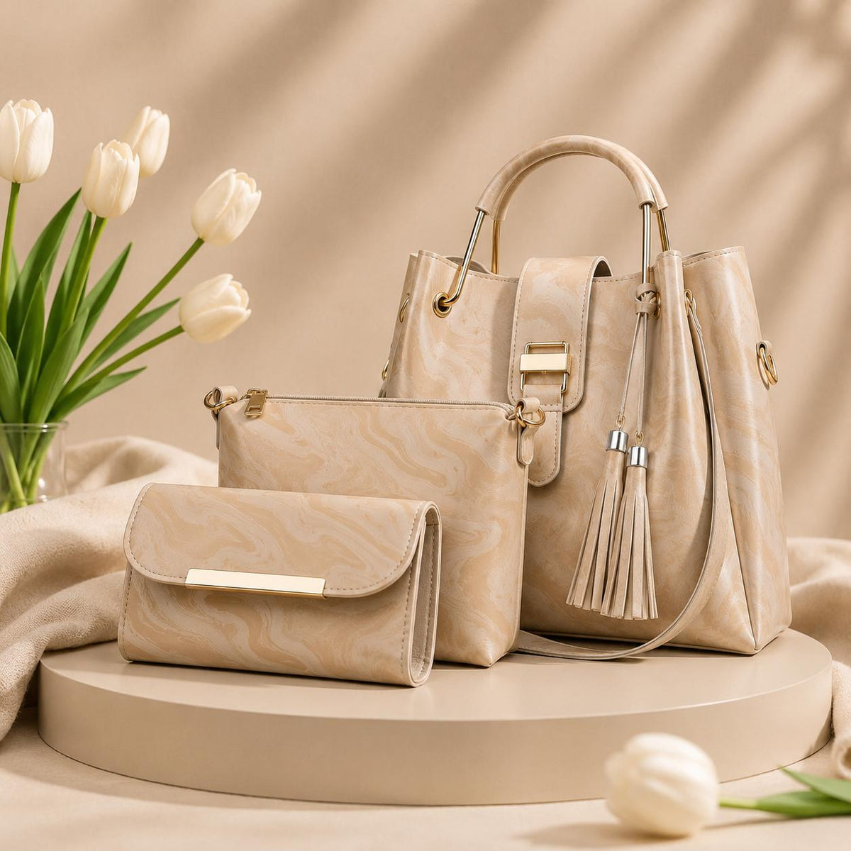 Premium Quality 3 Pcs Shoulder Bag Set